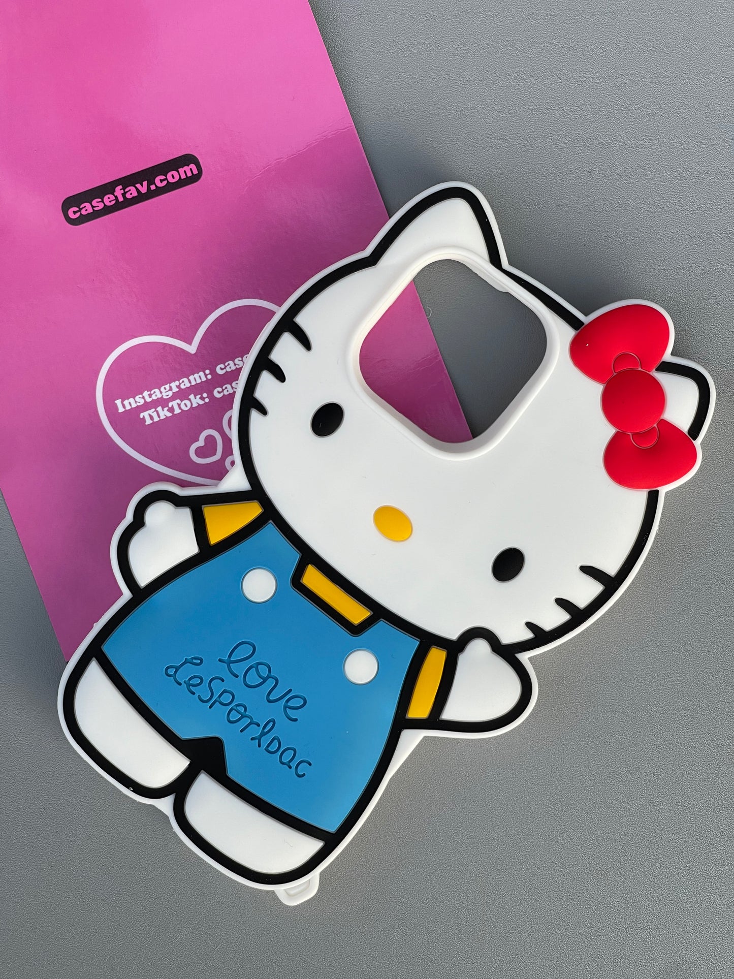 Hellokitty Shape Silicone Cute Kawaii Phone Case with Phone Chain#0277