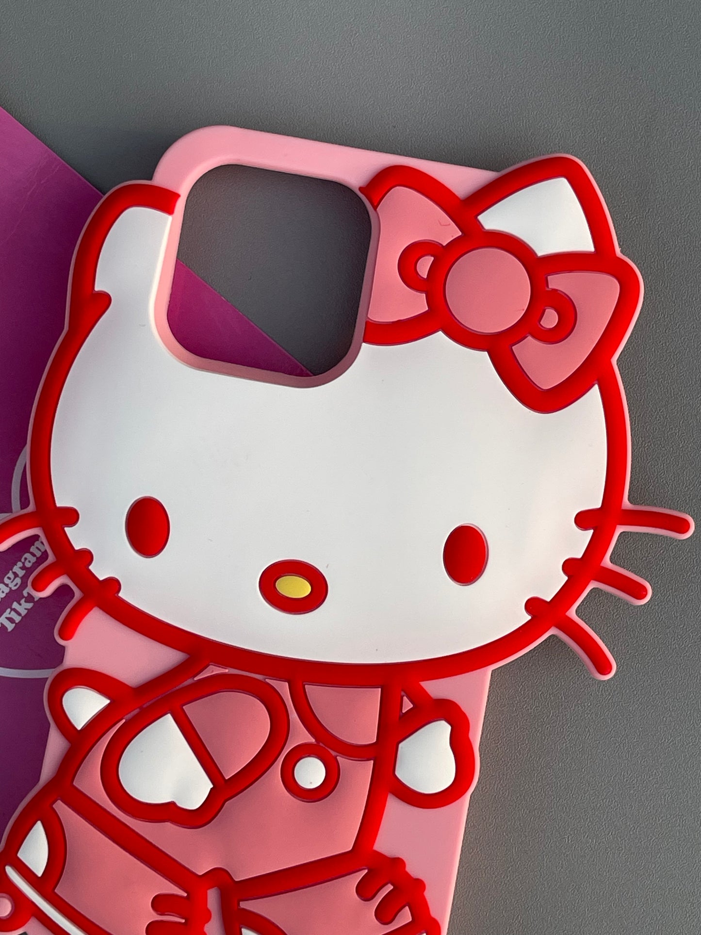 Hellokitty Skating Shape Silicone Cute Kawaii Phone Case with Phone Chain#0278