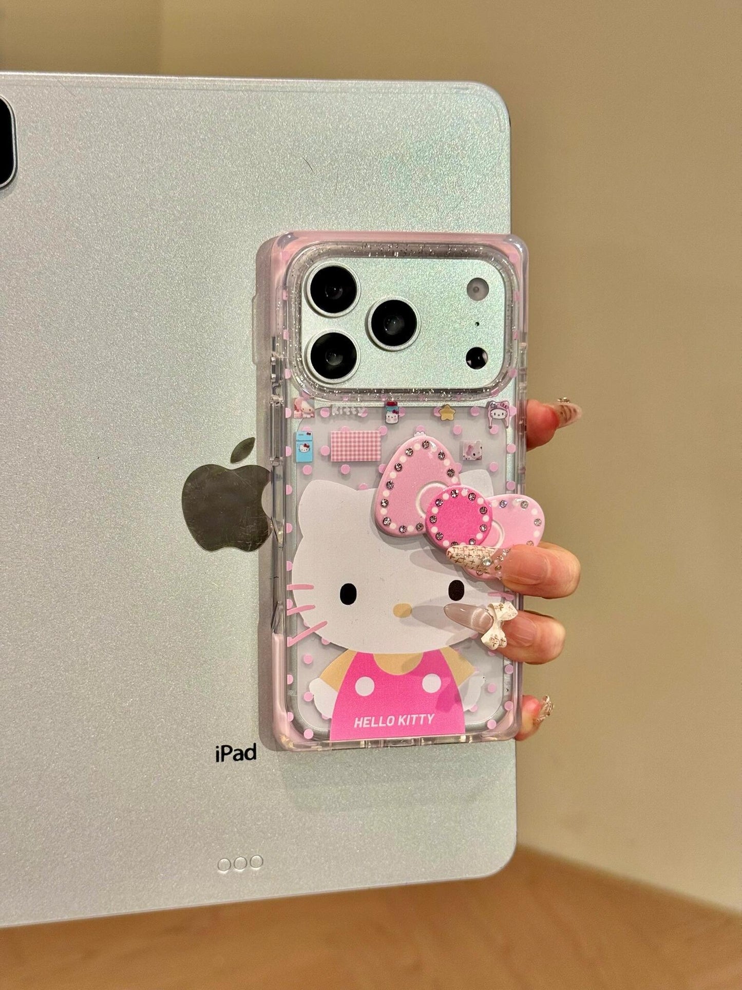 Hellokitty Pink Clear Cute Kawaii Phone Case #0594