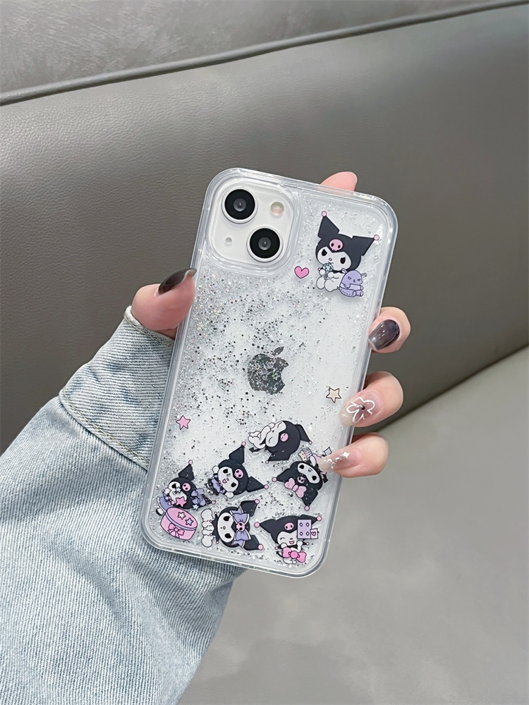 Sanrio Bling Glitter Liquid Quicksand Clear Cute Kawaii Phone Case #0173