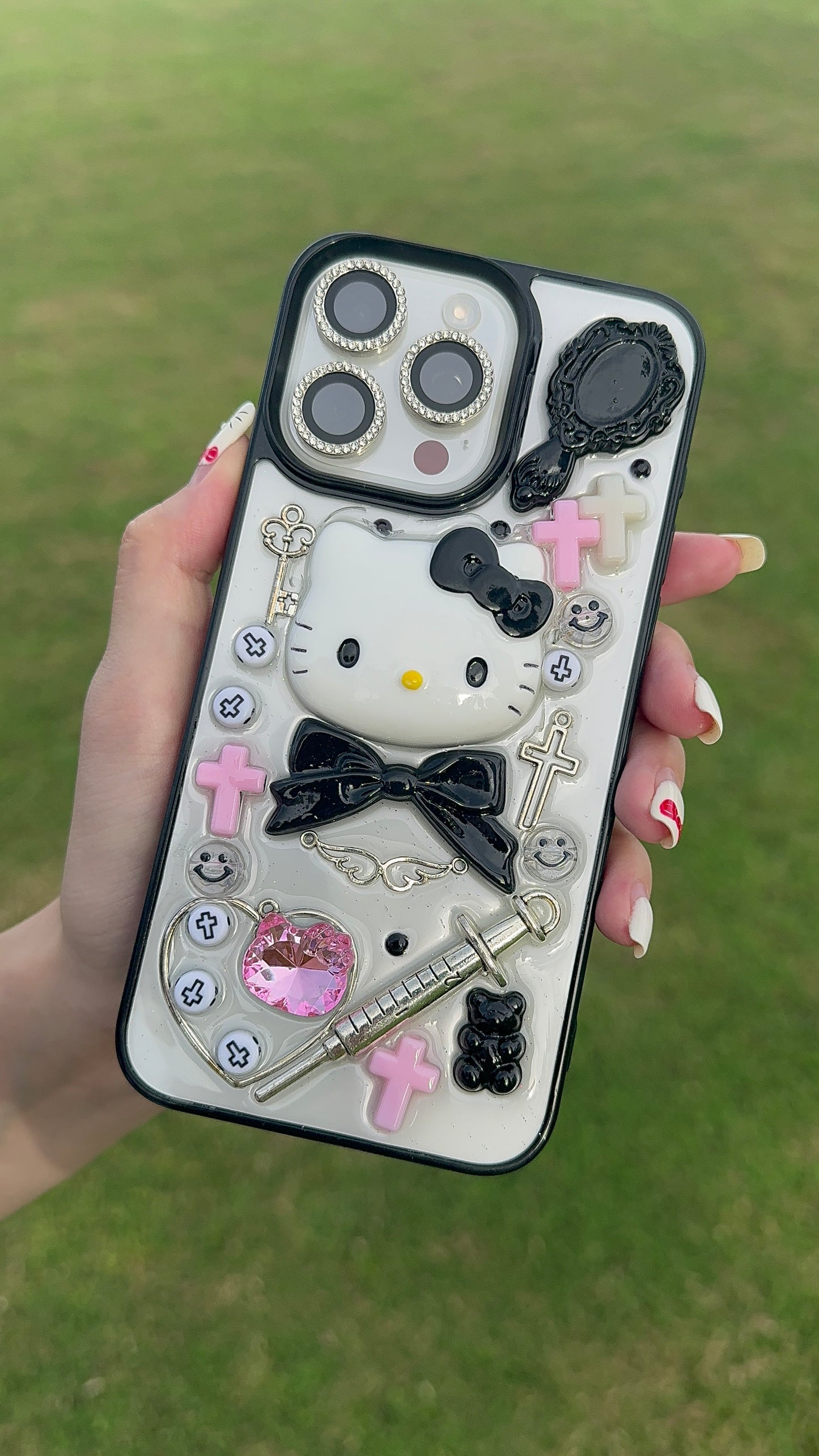 3D Hellokitty Handmade Clear Cute Kawaii Phone Case #0094