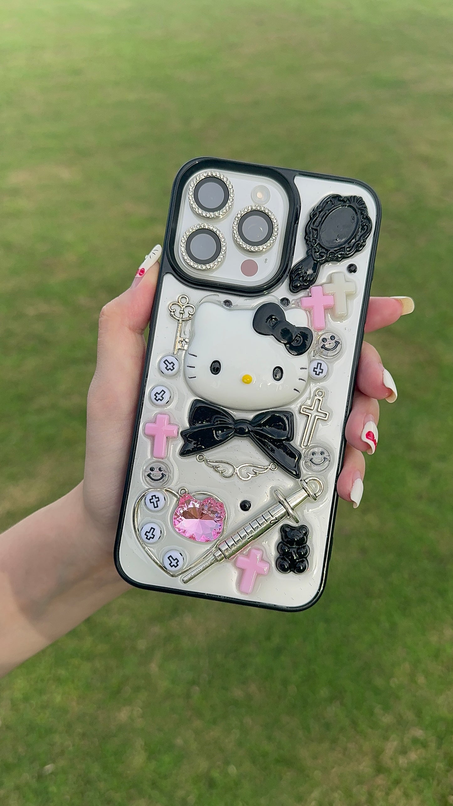 3D Hellokitty Handmade Clear Cute Kawaii Phone Case #0094