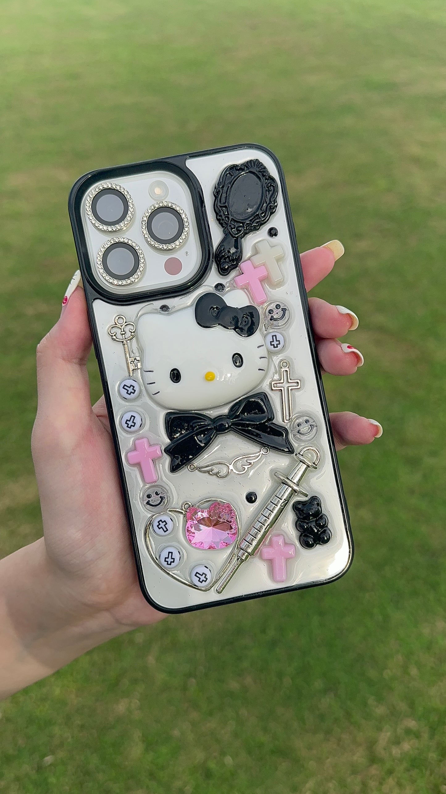 3D Hellokitty Handmade Clear Cute Kawaii Phone Case #0094