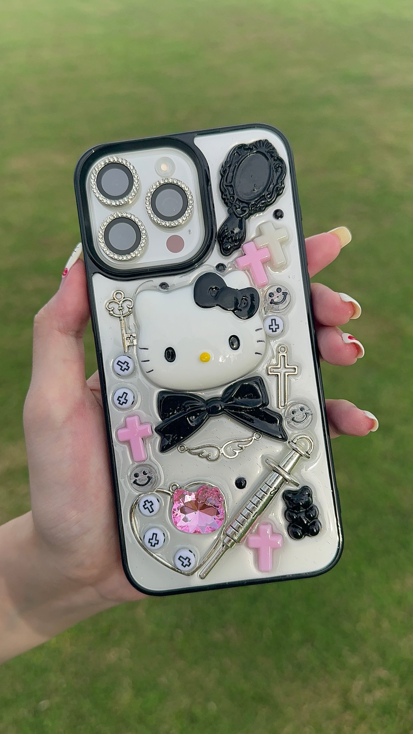 3D Hellokitty Handmade Clear Cute Kawaii Phone Case #0094