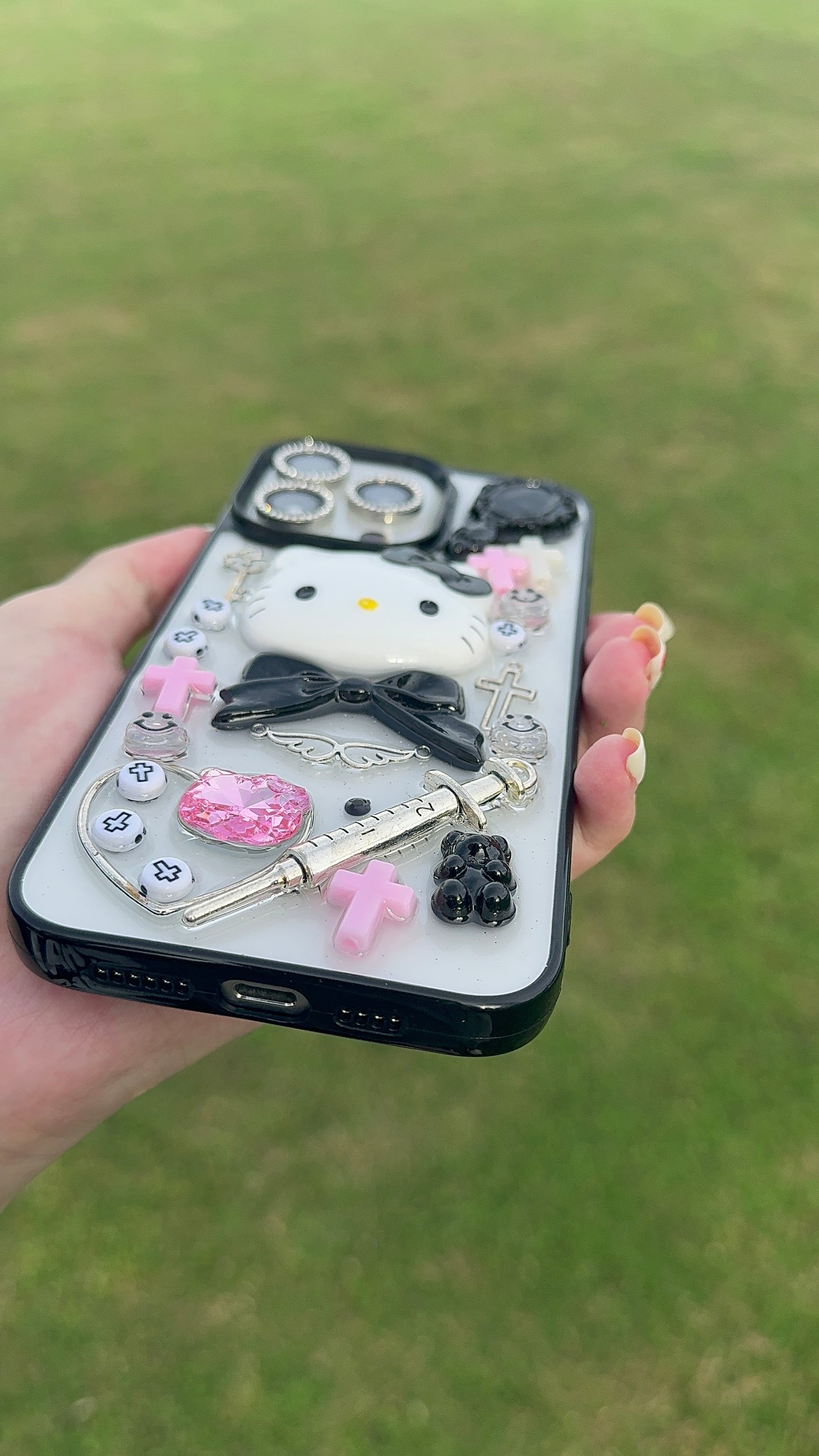 3D Hellokitty Handmade Clear Cute Kawaii Phone Case #0094