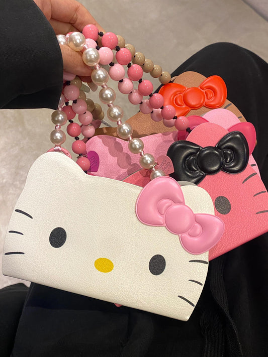 Hellokitty Shape Flip Phone Case Cute Kawaii Phone Case With Chain#0188