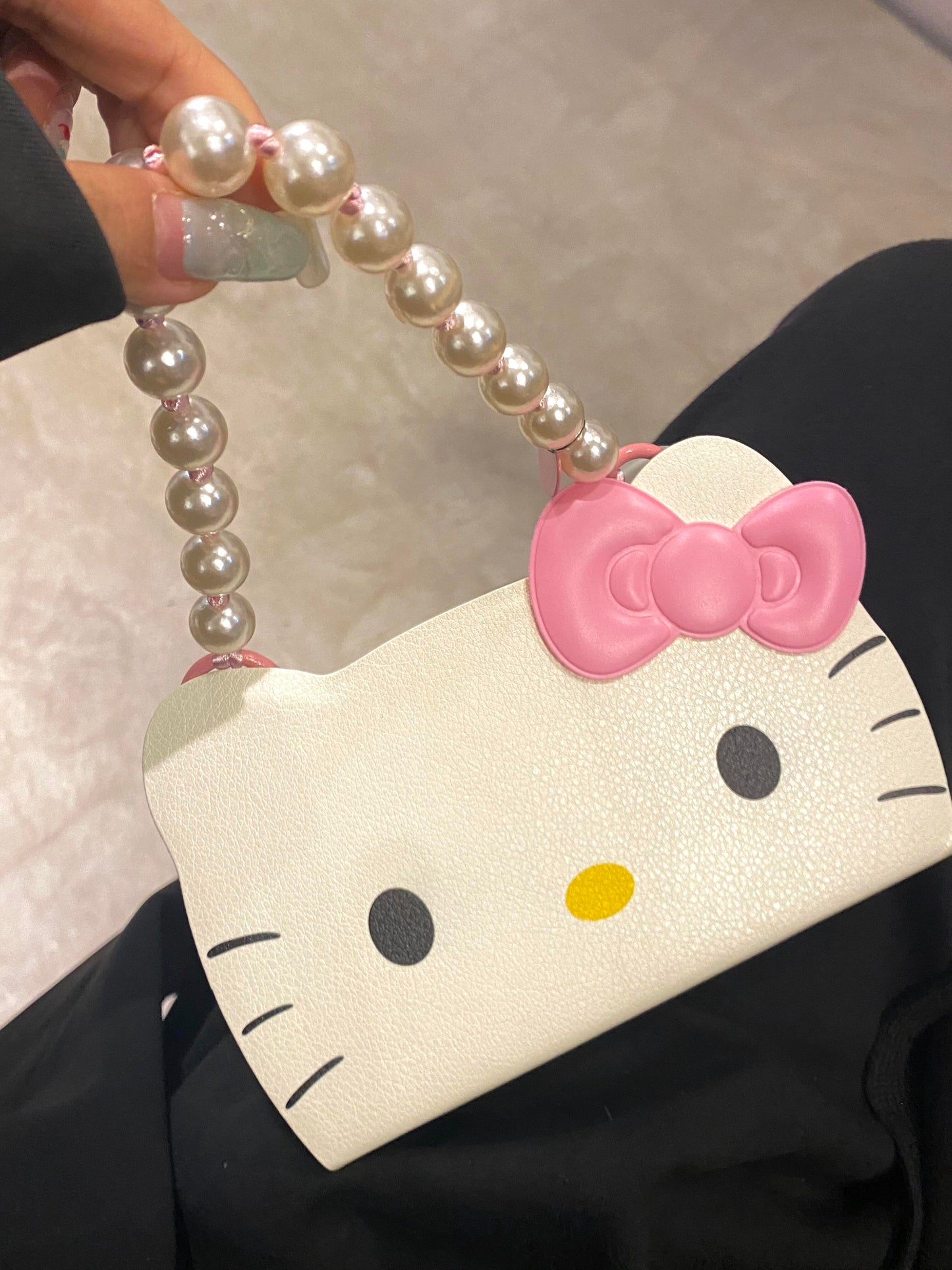 Hellokitty Shape Flip Phone Case Cute Kawaii Phone Case With Chain#0188