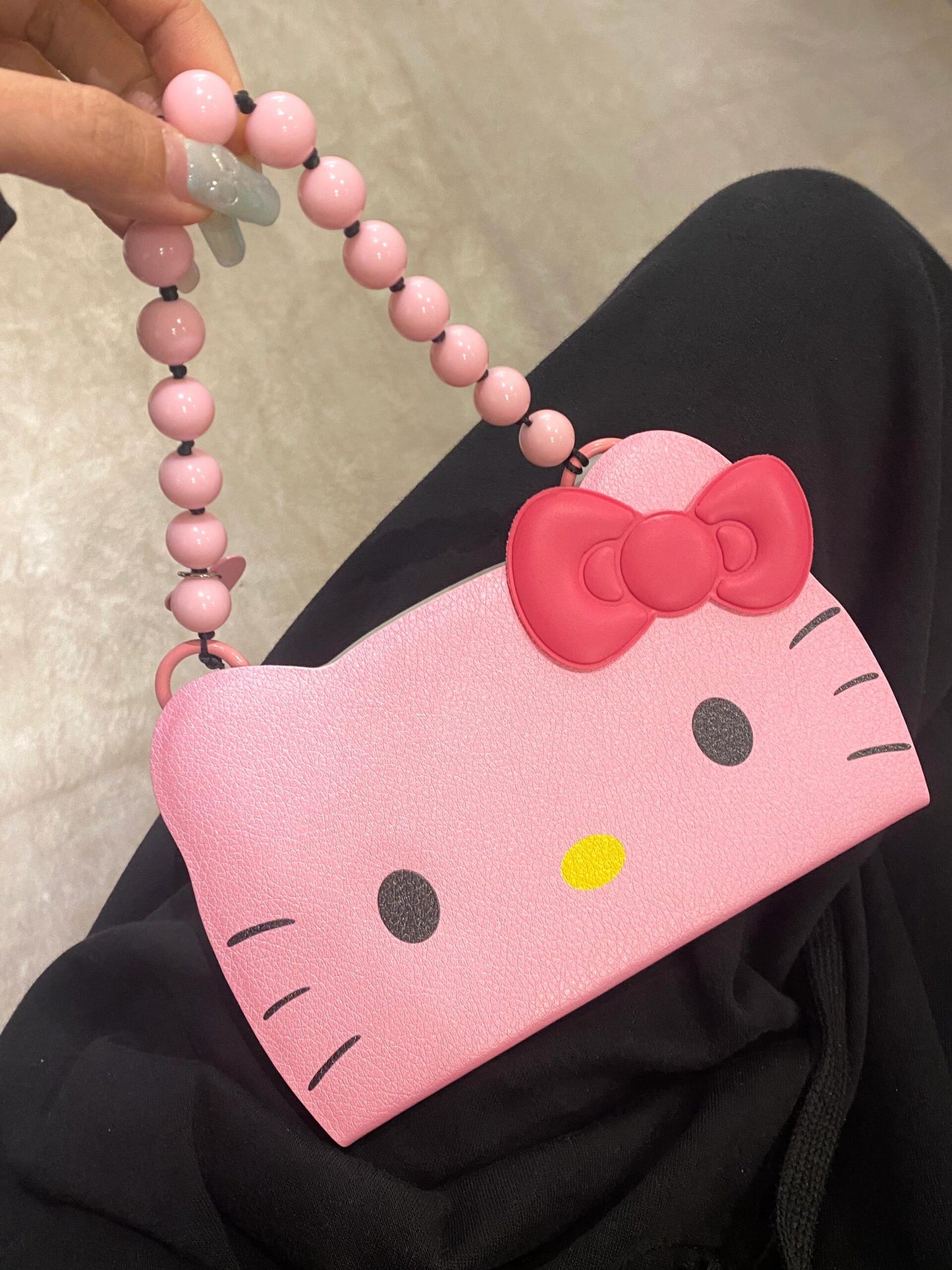 Hellokitty Shape Flip Phone Case Cute Kawaii Phone Case With Chain#0188