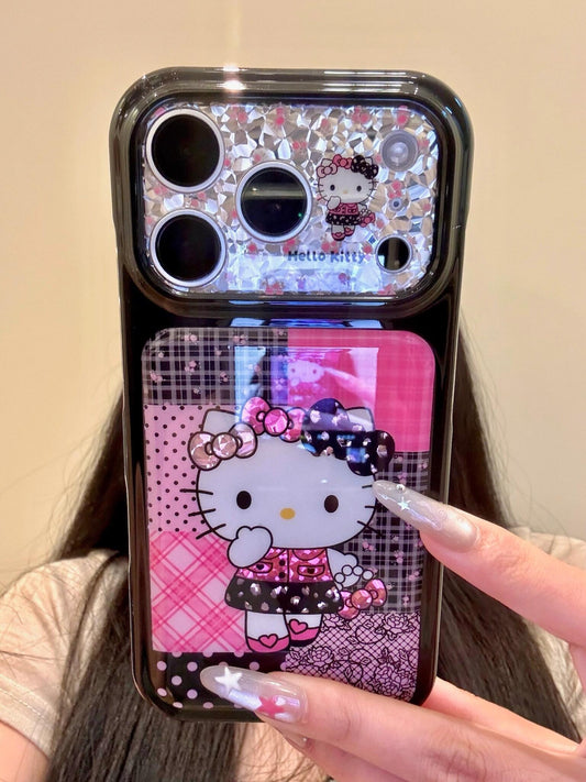 Hello Kitty Black Pink Glitter Phone Case #651