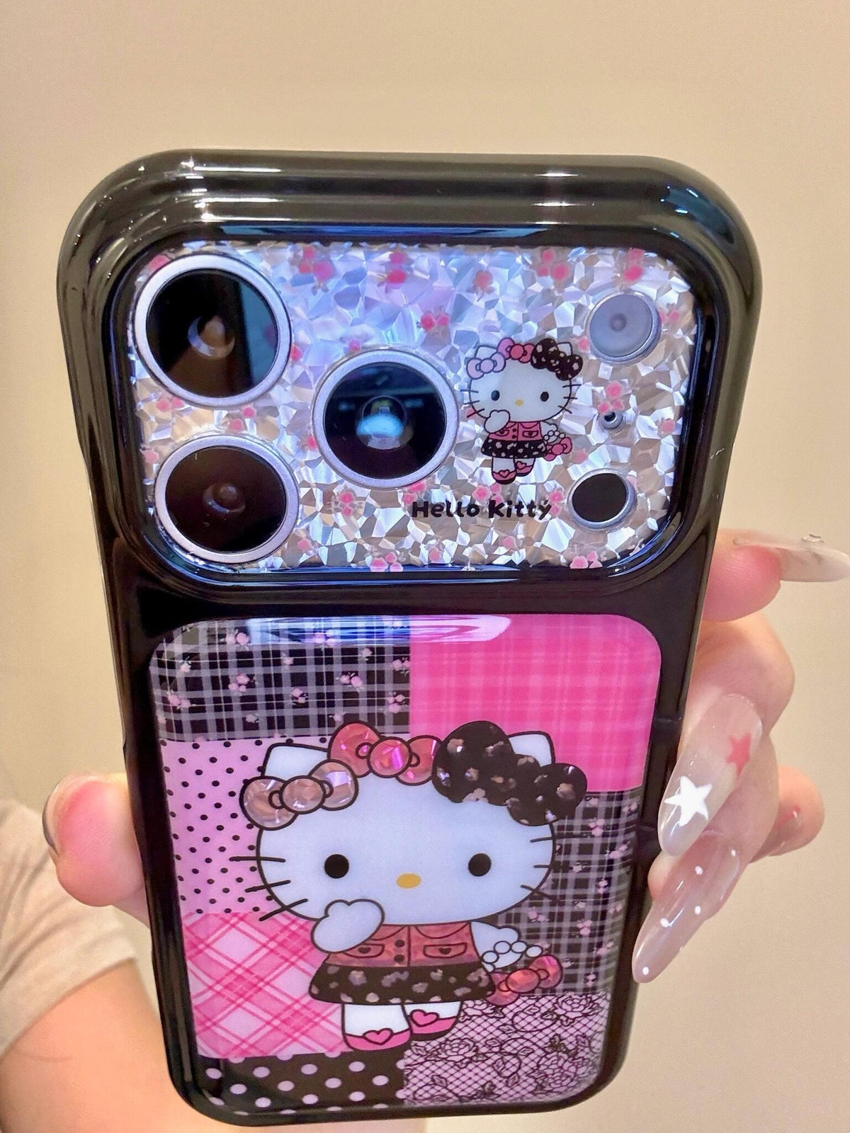 Hello Kitty Black Pink Glitter Phone Case #651