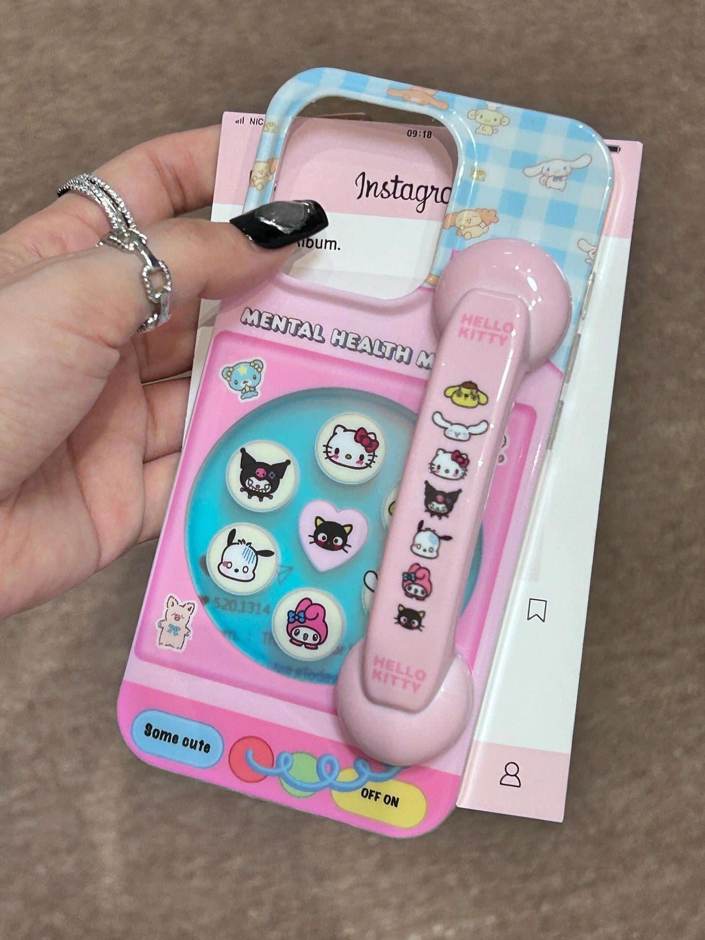 Sanrio Phone Key Pattern Phone Handle Cute Kawaii Phone Case  #0211