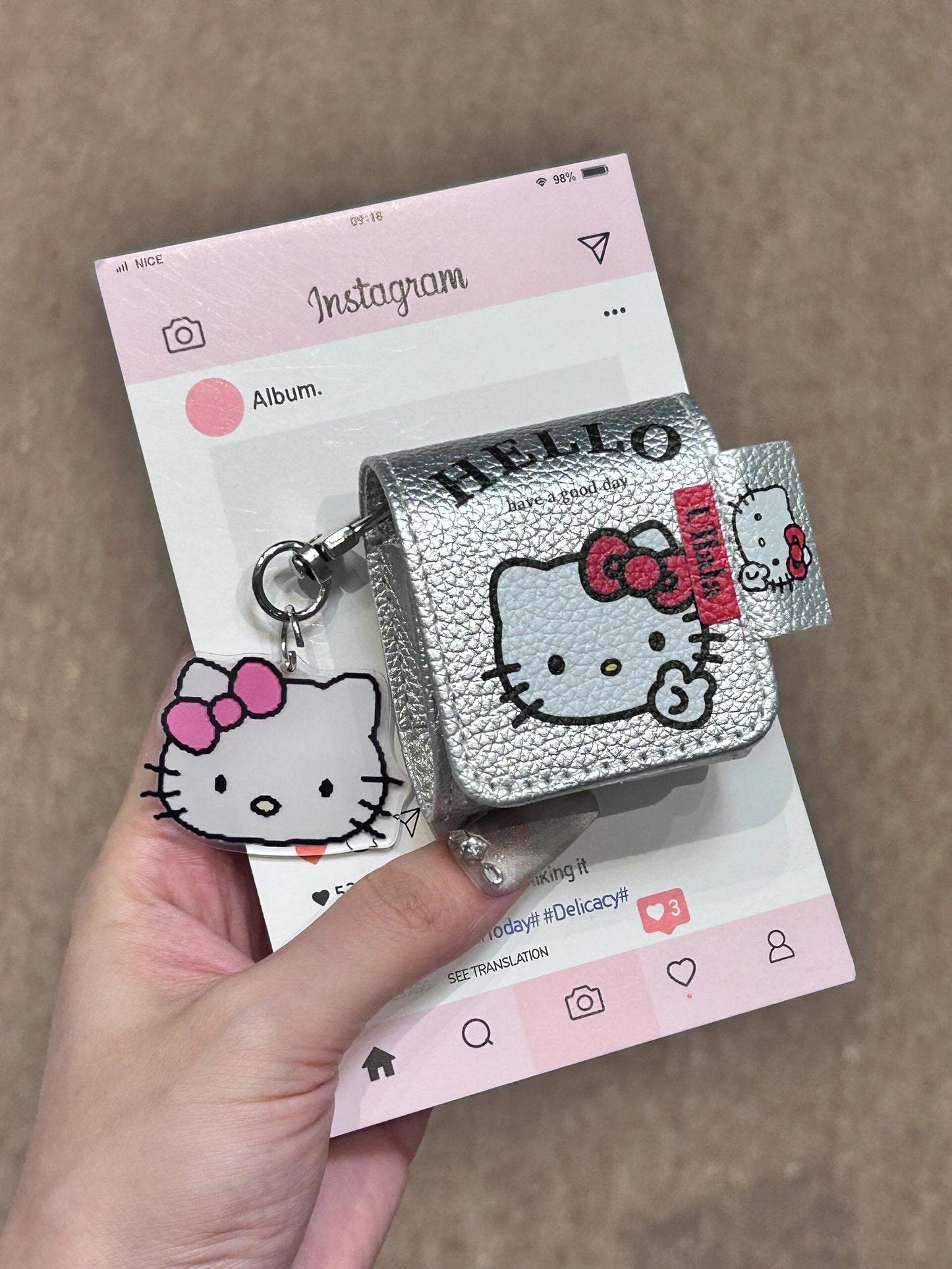 Hellokitty Silver Cute Kawaii AirPods Case #0198