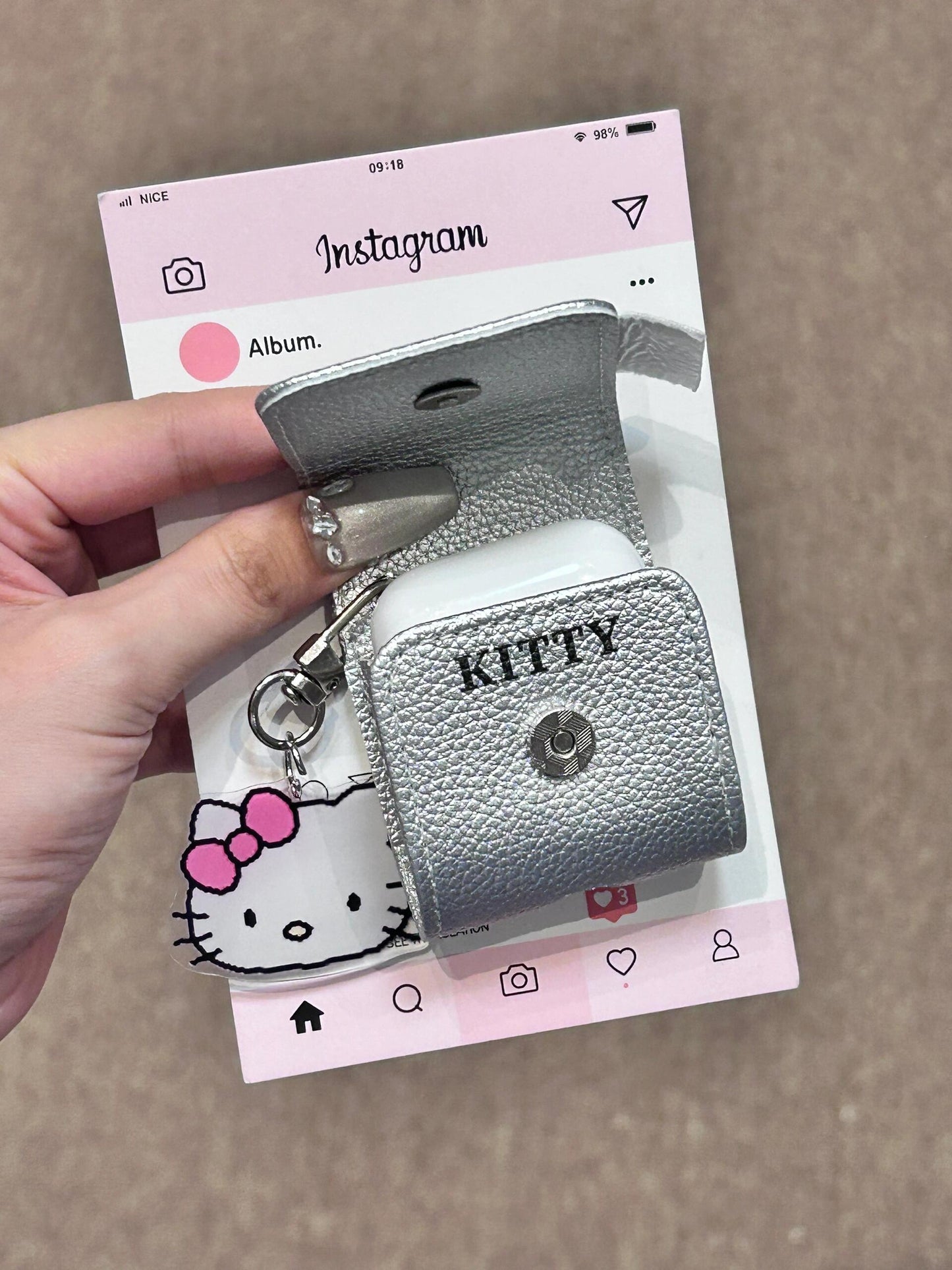 Hellokitty Silver Cute Kawaii AirPods Case #0198