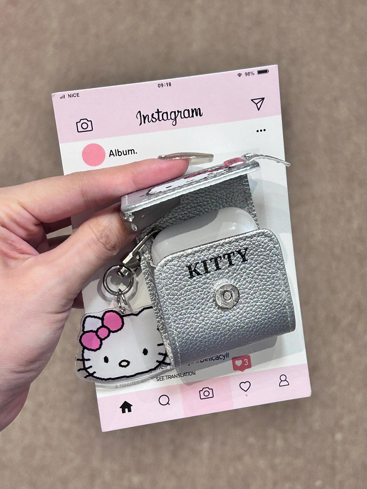 Hellokitty Silver Cute Kawaii AirPods Case #0198