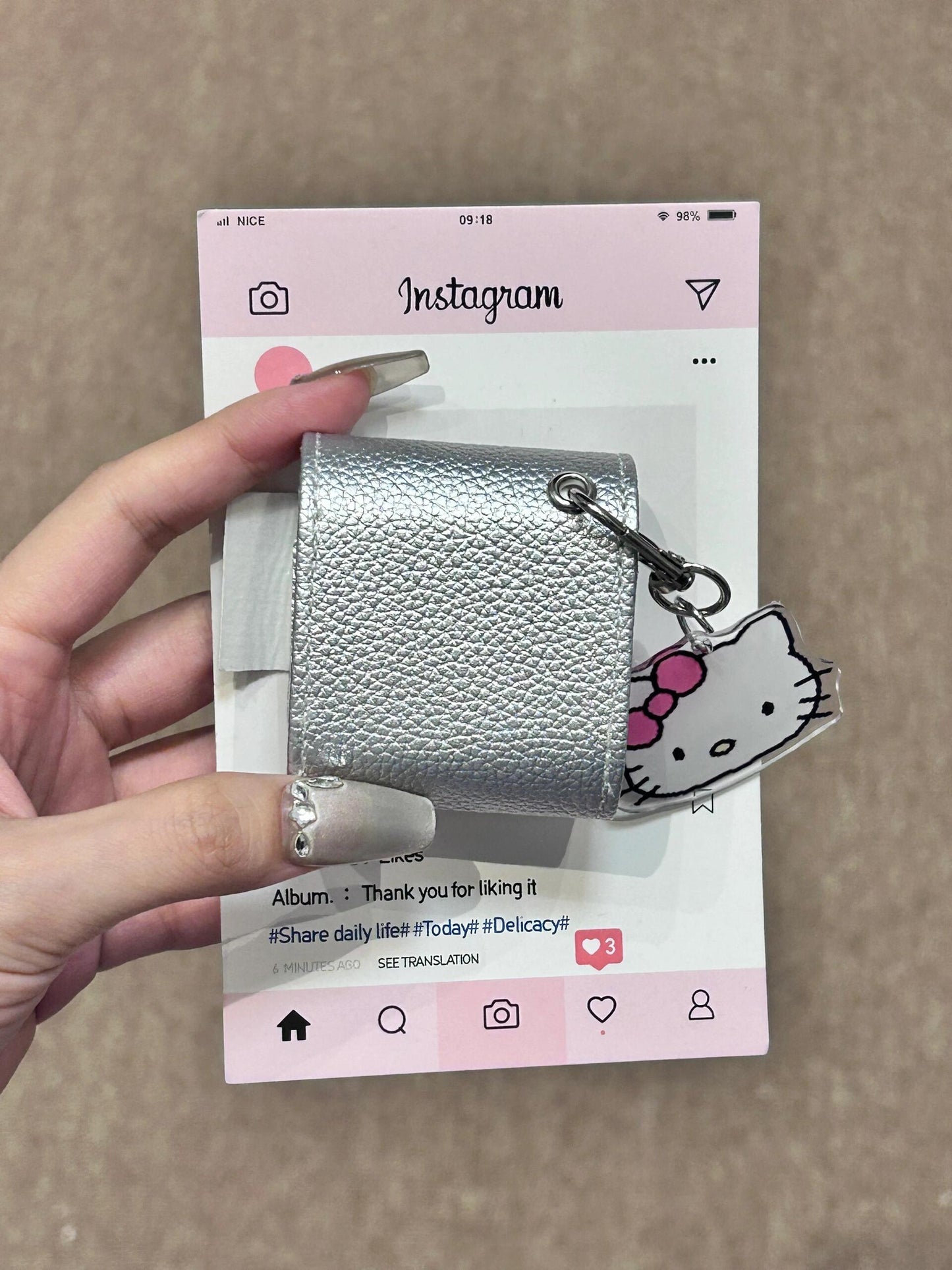 Hellokitty Silver Cute Kawaii AirPods Case #0198