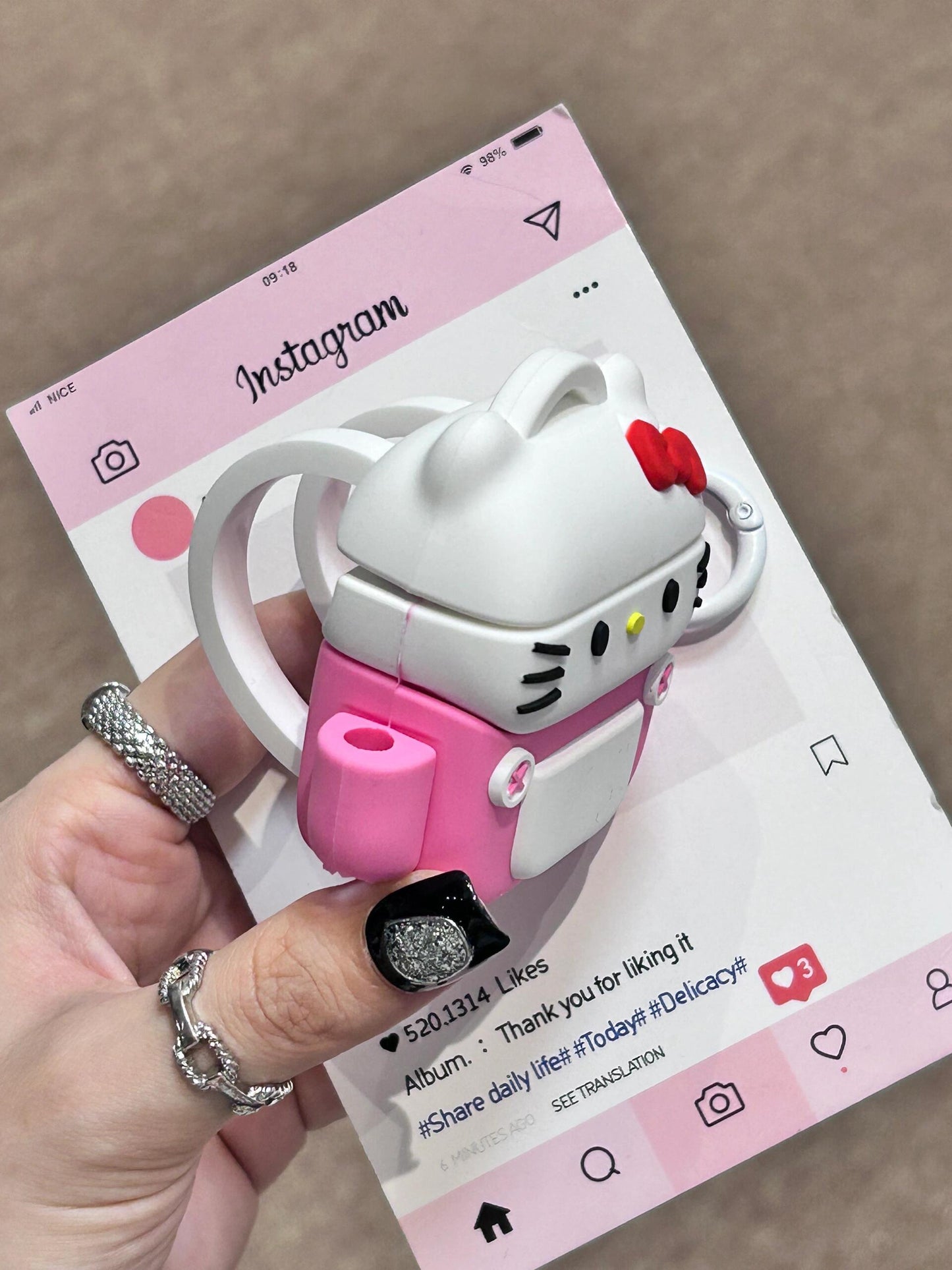 Hellokitty Shoulder Bag Shape Silicone Cute Kawaii AirPods Case #0196