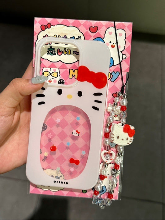 Hellokitty Big Mouth Glitter White Cute Kawaii Case #0195