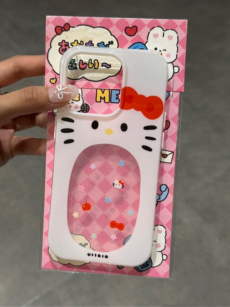 Hellokitty Big Mouth Glitter White Cute Kawaii Case #0195