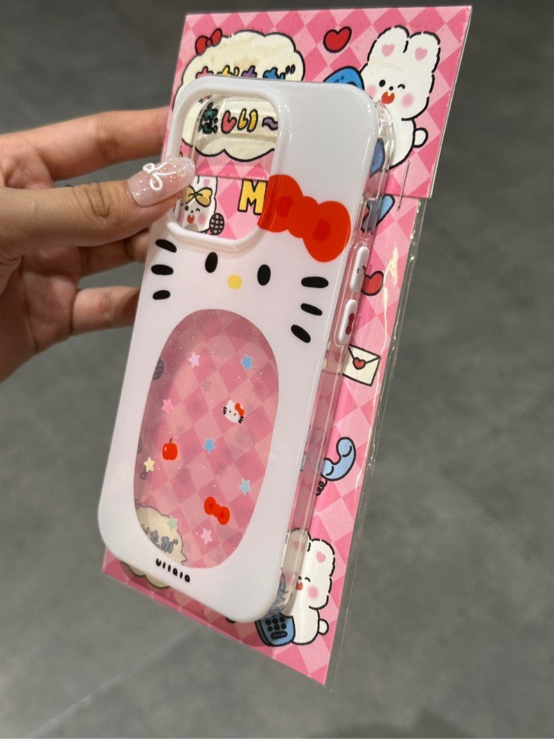 Hellokitty Big Mouth Glitter White Cute Kawaii Case #0195