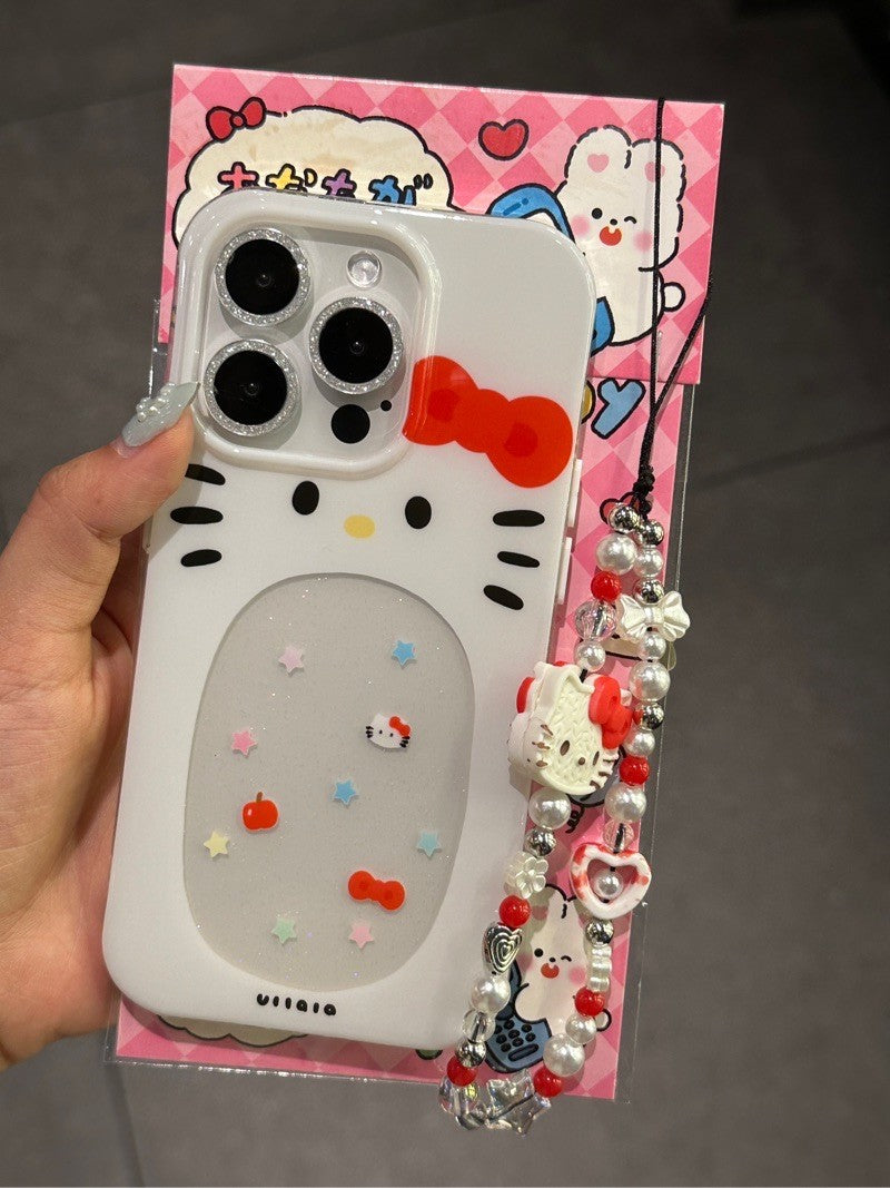 Hellokitty Big Mouth Glitter White Cute Kawaii Case #0195