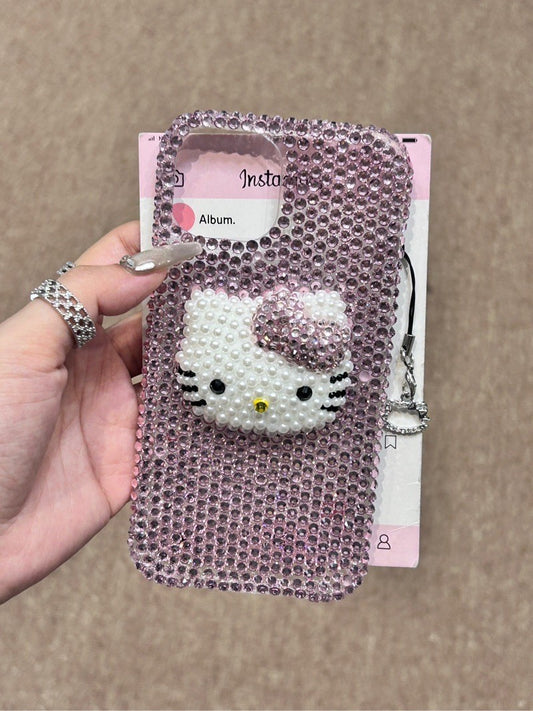Hellokitty Pink Handmade Diamond Rhinestone Phone Case #0018