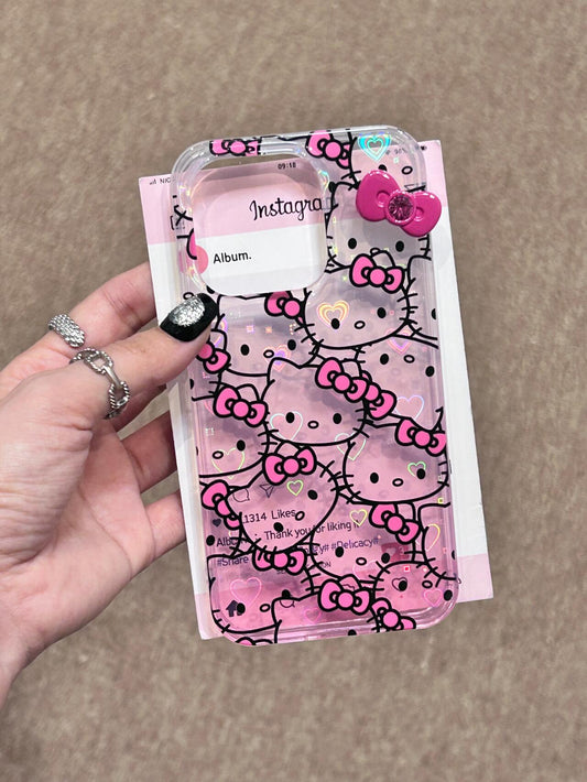 Hellokitty Pink Bow Case Cute Kawaii Phone Case #0038