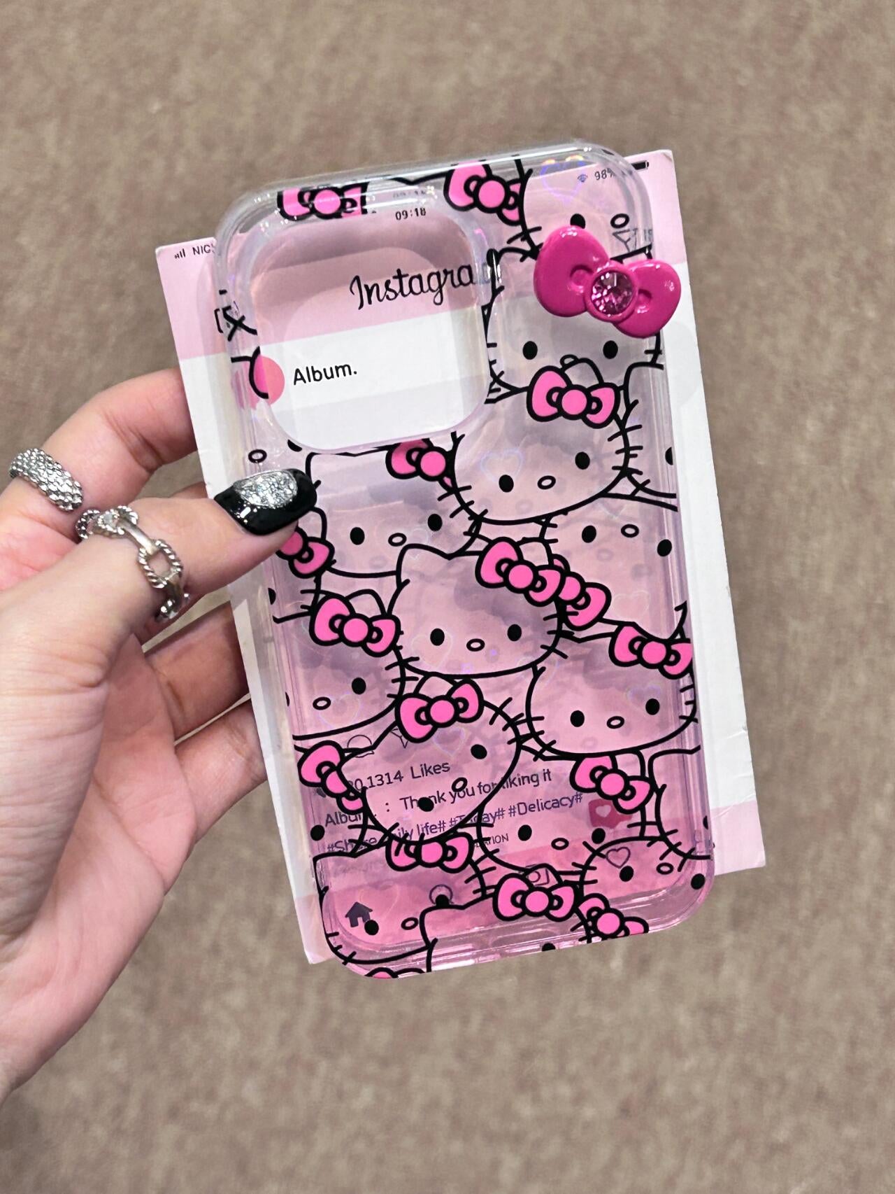 Hellokitty Pink Bow Case Cute Kawaii Phone Case #0038