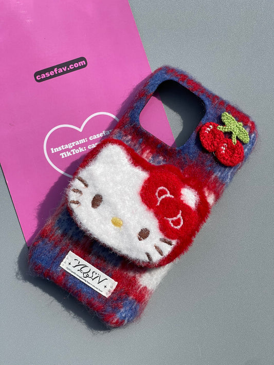 Hellokitty Blue Cherry Cute Kawaii Phone Case #0310