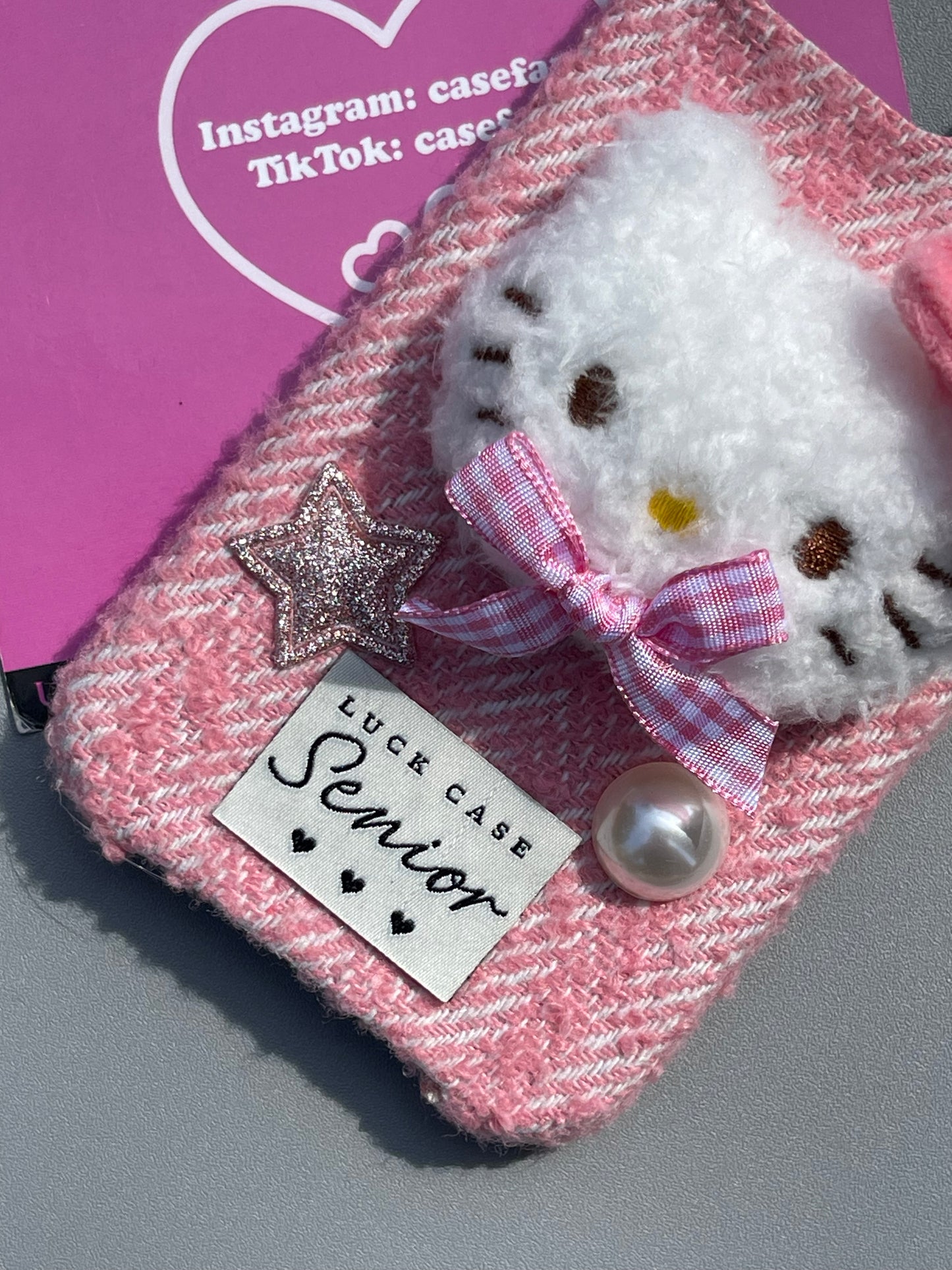 Hellokitty Pink Plush Cute Kawaii Phone Case #0308