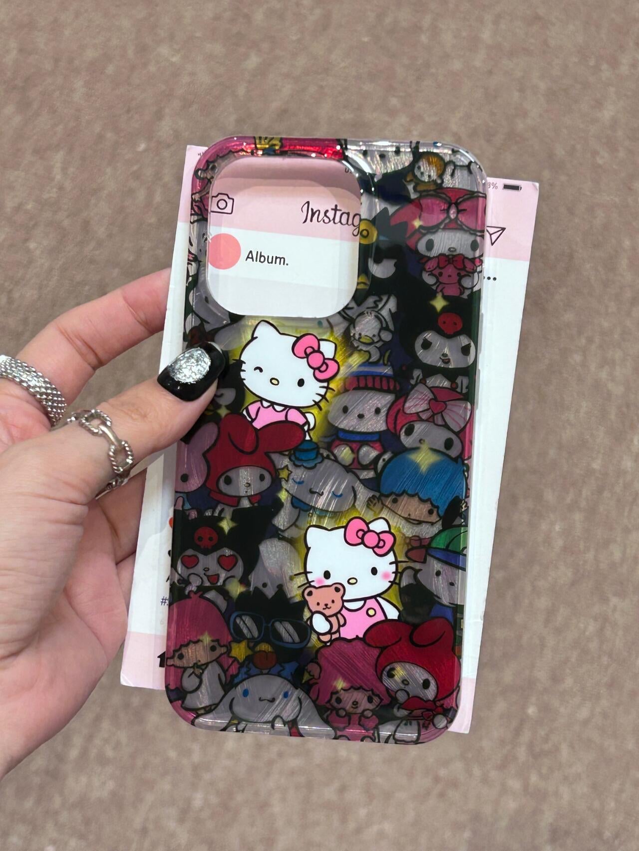 Sanrio Balck Cute Kawaii Phone Case #0044