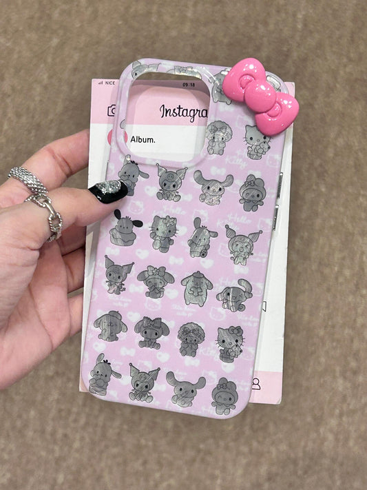 Sanrio Pink Holographic Shell Cute Kawaii Phone Case #0040