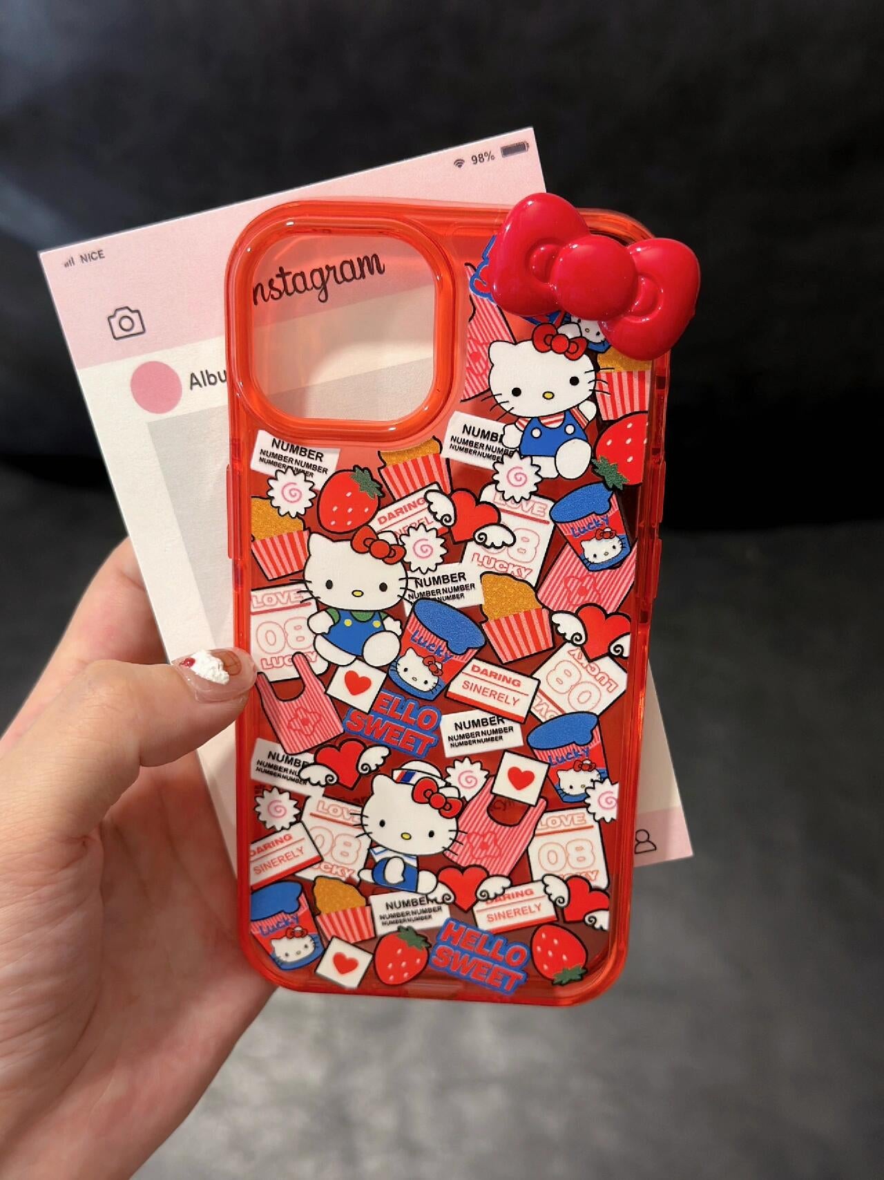 Sanrio 3D Bow Clear Cute Kawaii Phone Case #0052