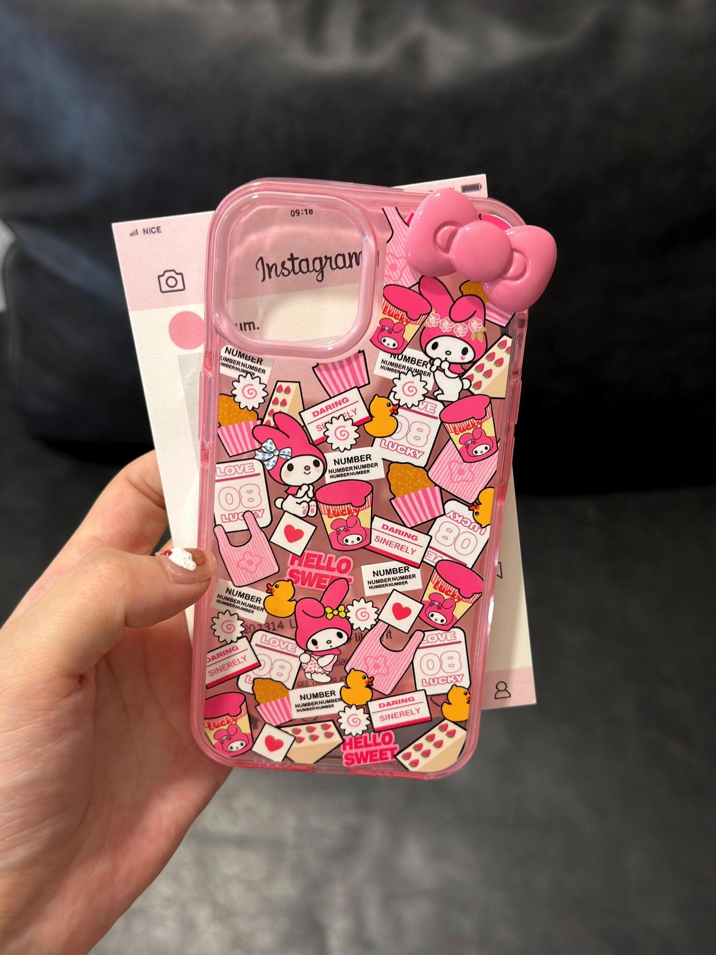 Sanrio 3D Bow Clear Cute Kawaii Phone Case #0052