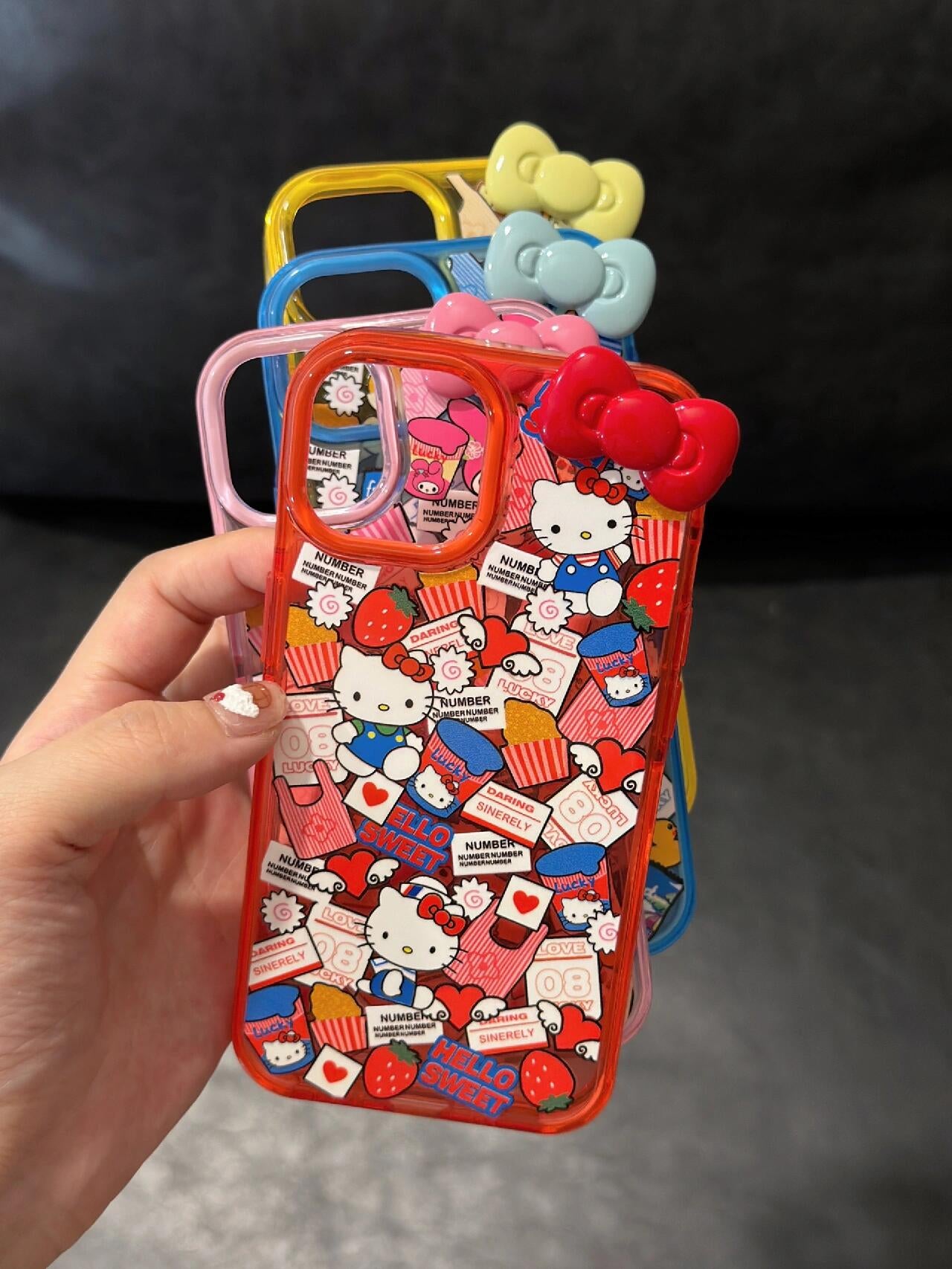 Sanrio 3D Bow Clear Cute Kawaii Phone Case #0052