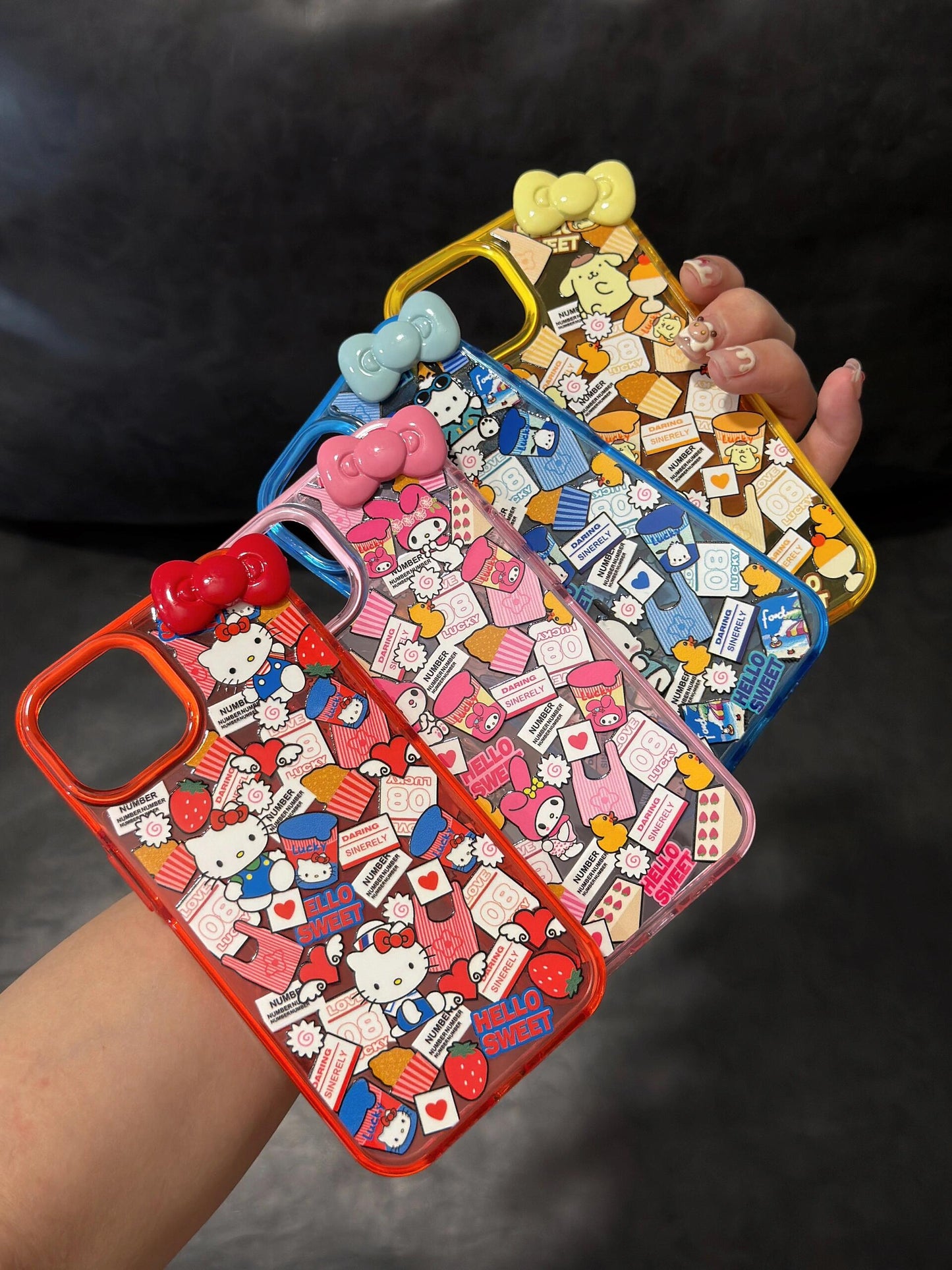 Sanrio 3D Bow Clear Cute Kawaii Phone Case #0052