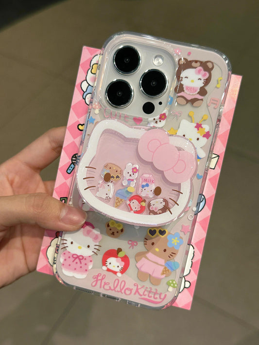 Hellokitty  MagSafe Case + Hellokitty Shape MagSafe Stand Holder / Phone Grip #0220