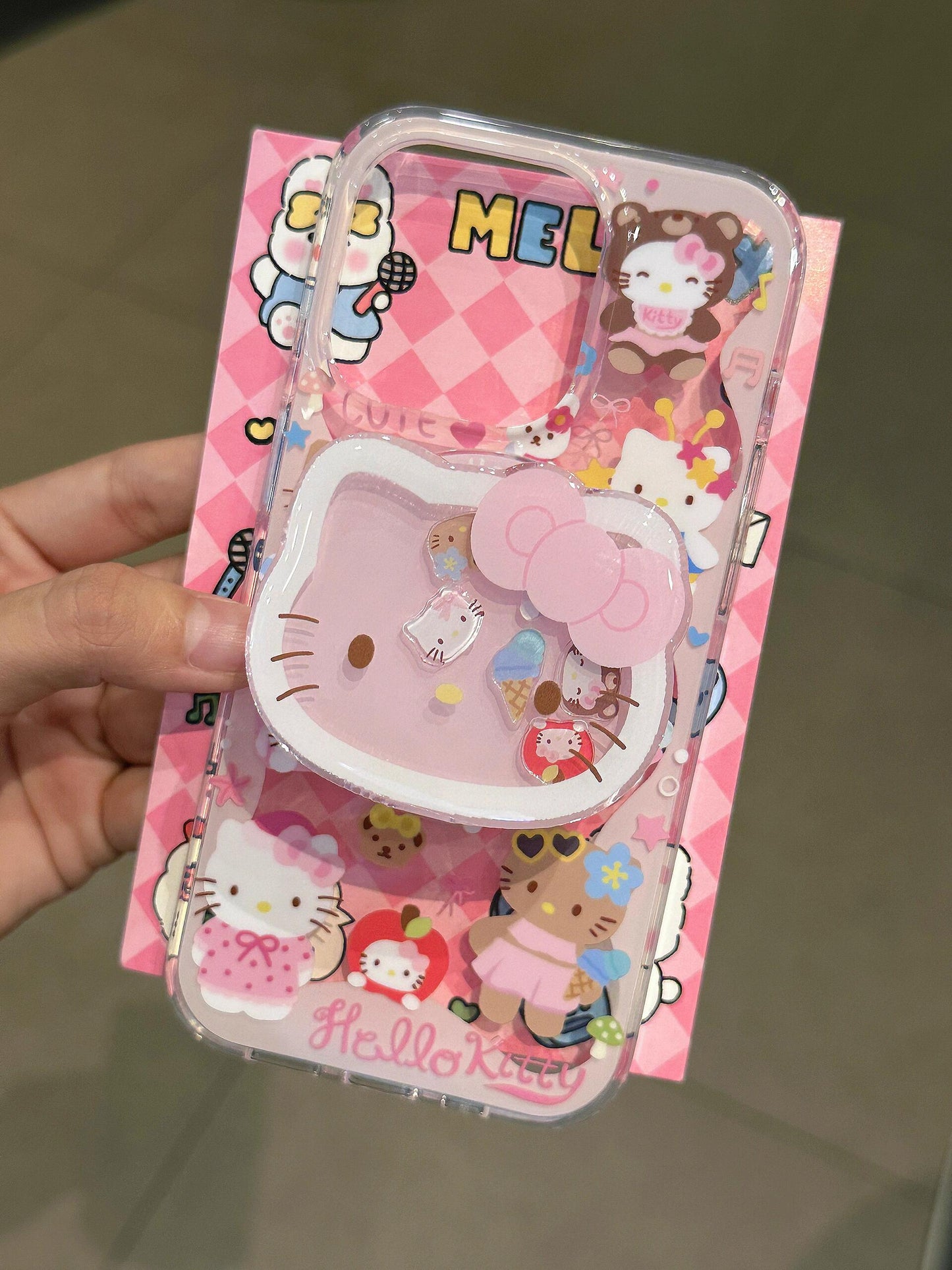 Hellokitty  MagSafe Case + Hellokitty Shape MagSafe Stand Holder / Phone Grip #0220