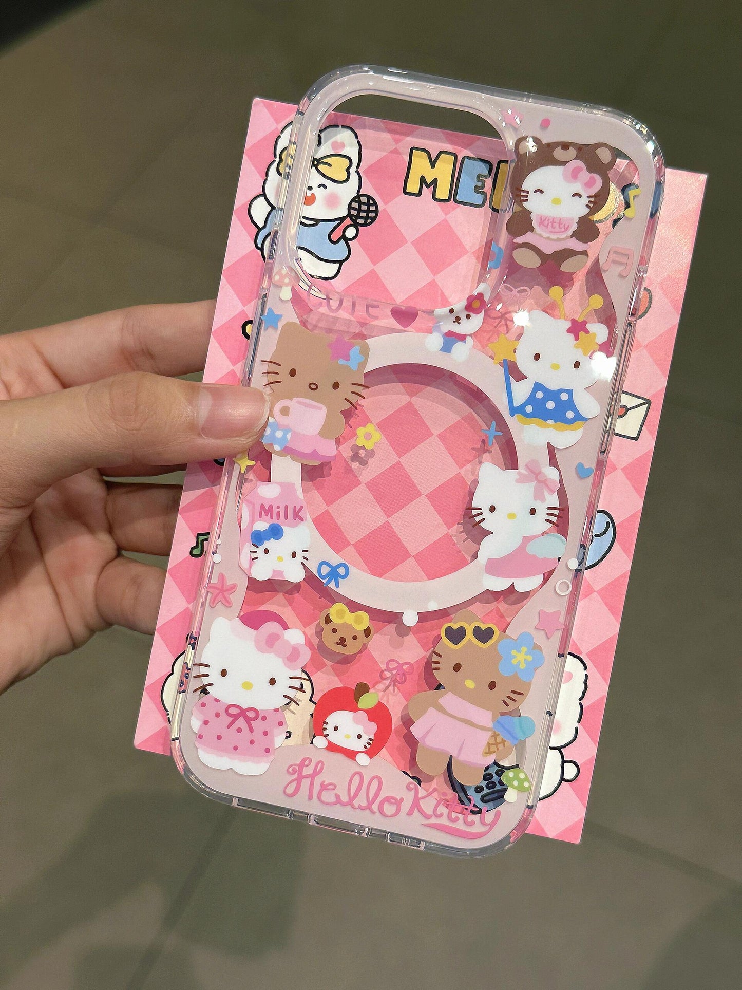 Hellokitty  MagSafe Case + Hellokitty Shape MagSafe Stand Holder / Phone Grip #0220