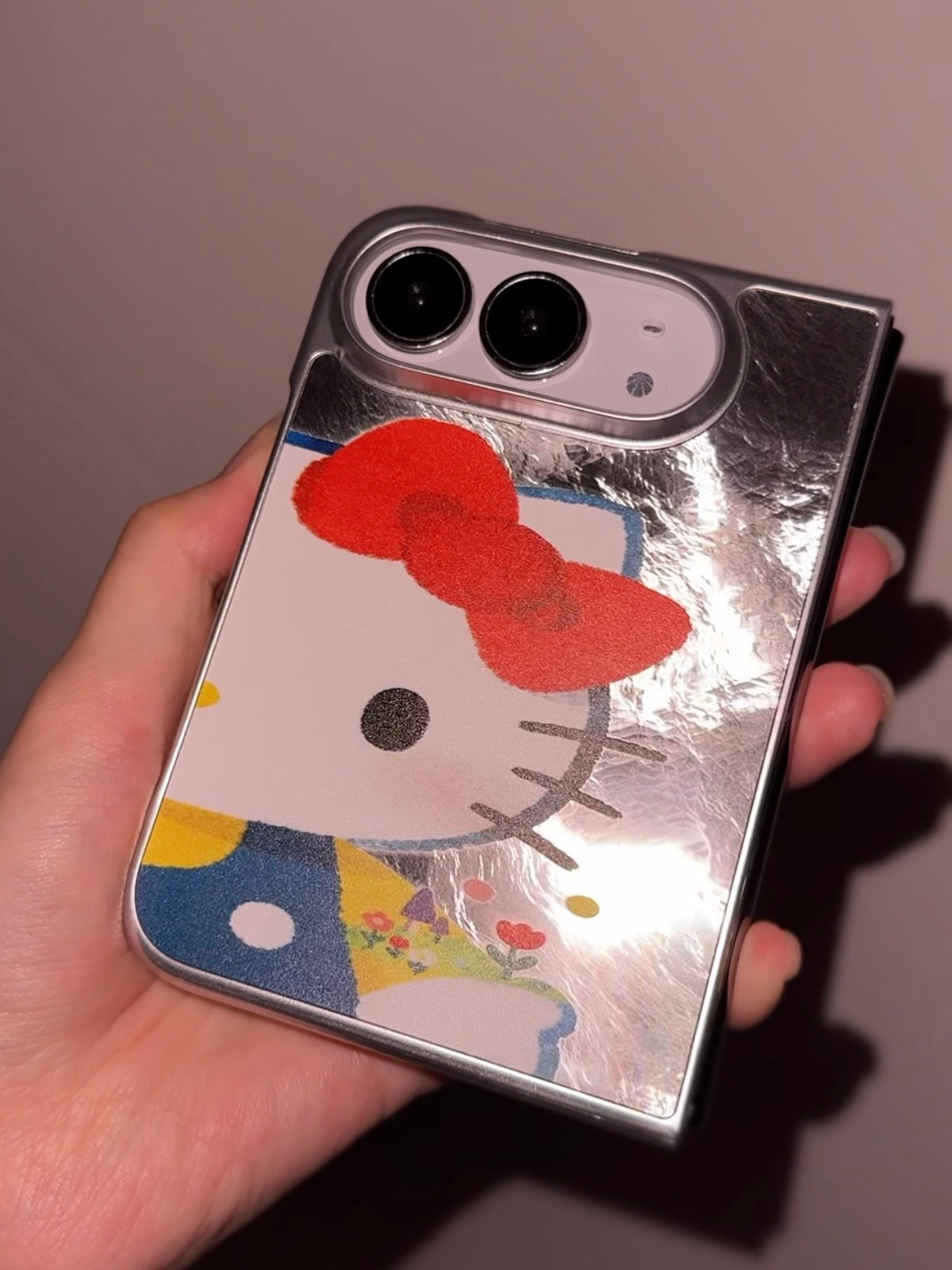 Hellokitty Silver Cute Kawaii iPhone Duo Case #0711