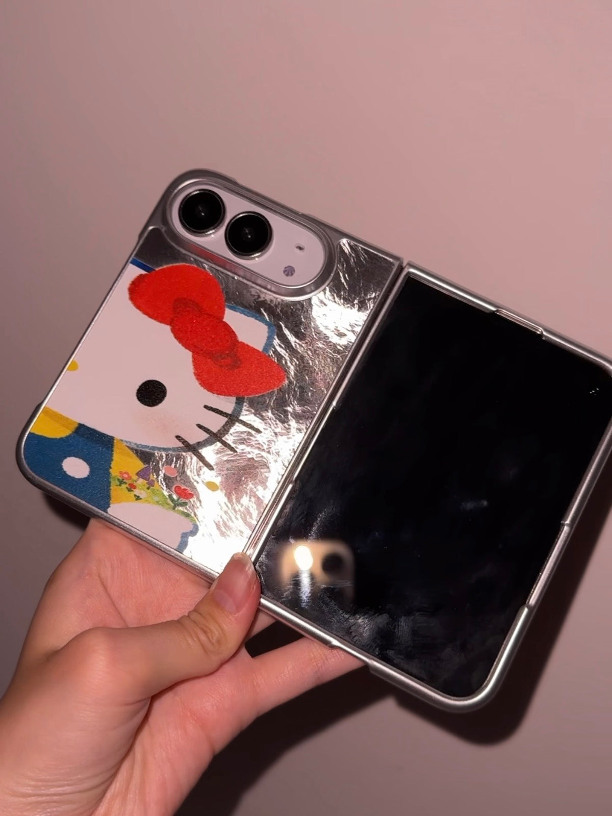 Hellokitty Silver Cute Kawaii iPhone Duo Case #0711