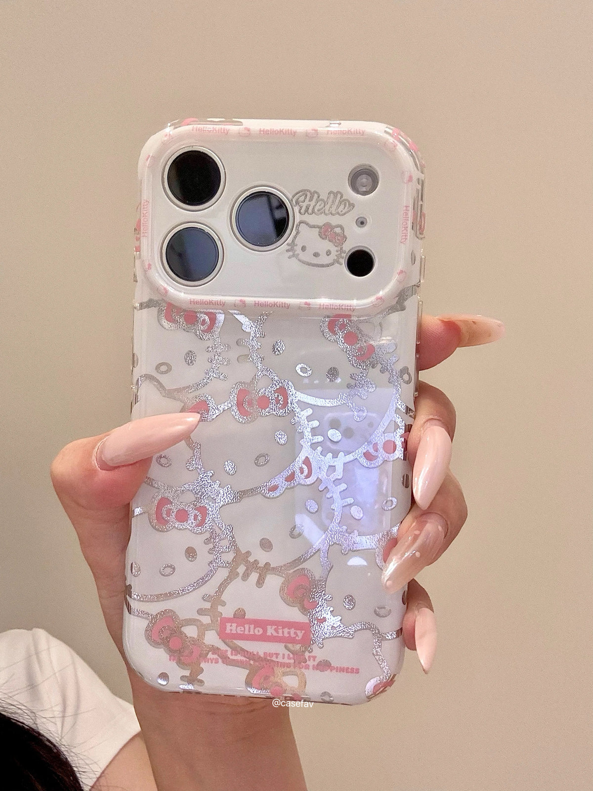 Hello Kitty White Glitter Phone Case #723