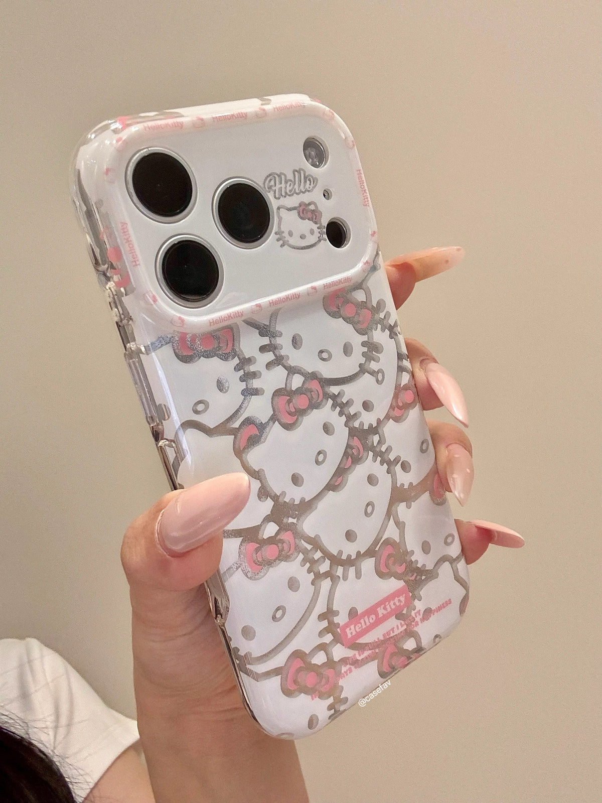 Hello Kitty White Glitter Phone Case #723