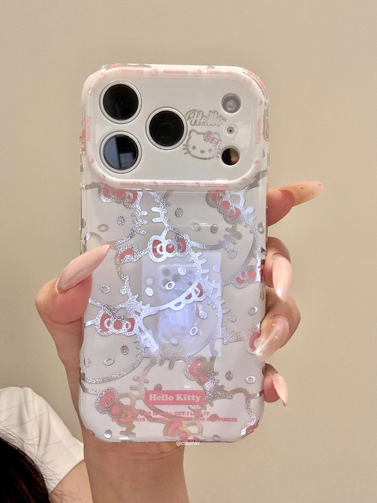 Hello Kitty White Glitter Phone Case #723