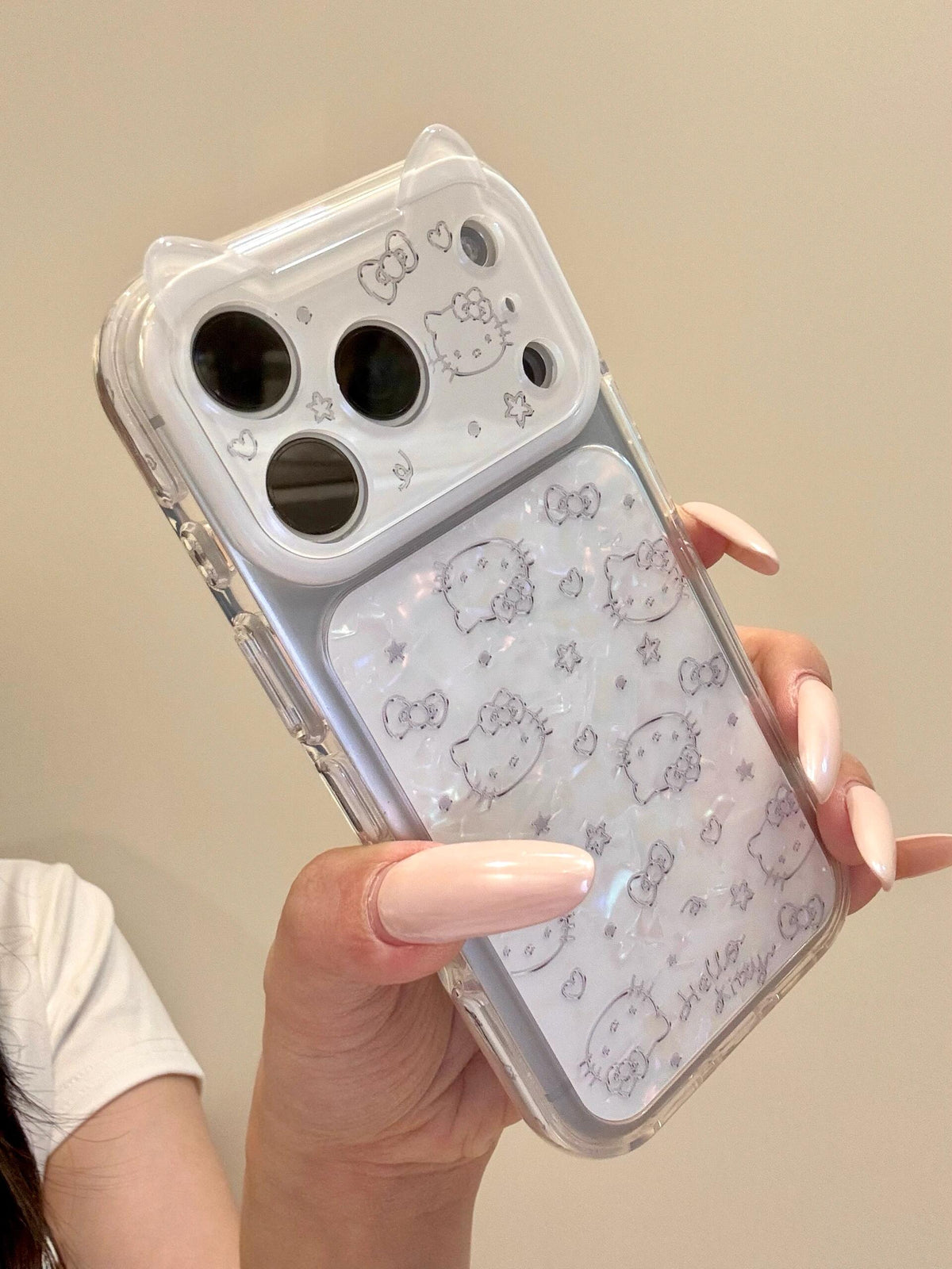 Hello Kitty White Shell Material Phone Case #659