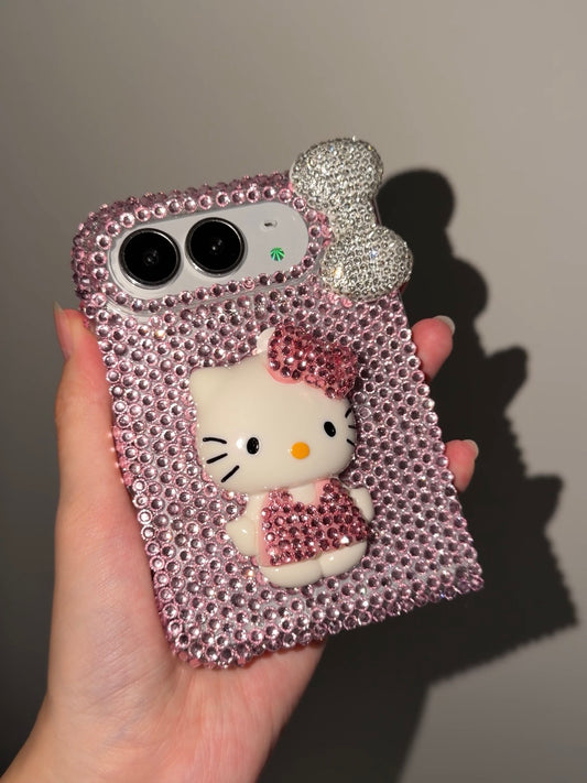 Hellokitty Handmade Rhinestones iPhone Duo Case #0720