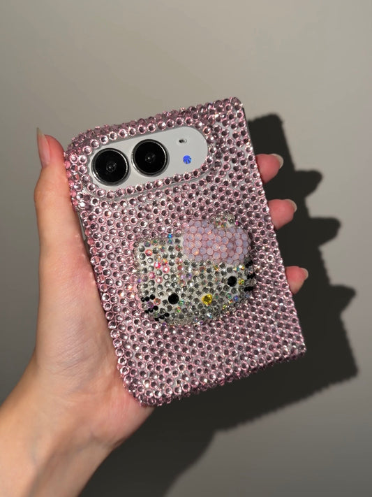 Hellokitty Handmade Rhinestones iPhone Duo Case #0721