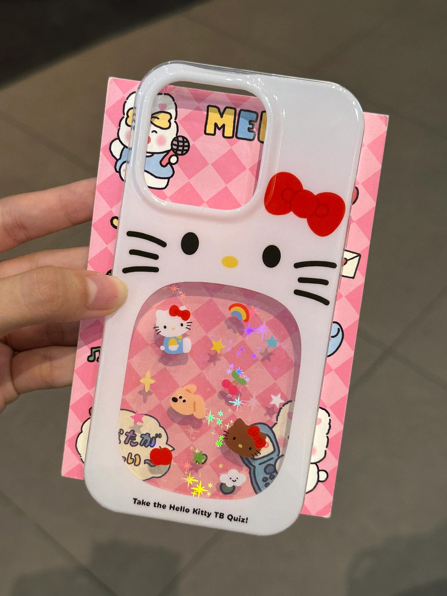 Hellokitty Big Mouth Glittering White Cute Kawaii Phone Case #0232