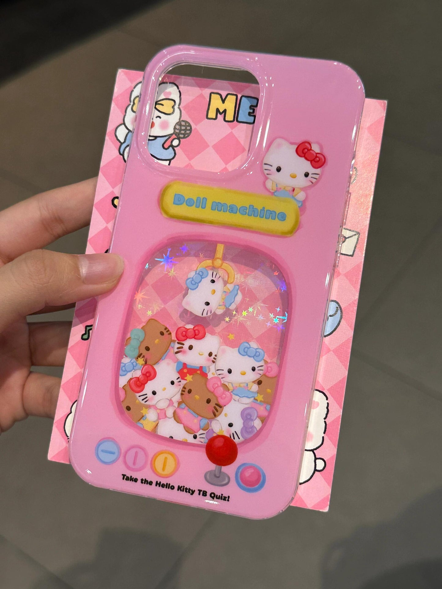 Hellokitty Pink Glittering Crane Machine Cute Kawaii Phone Case #0233