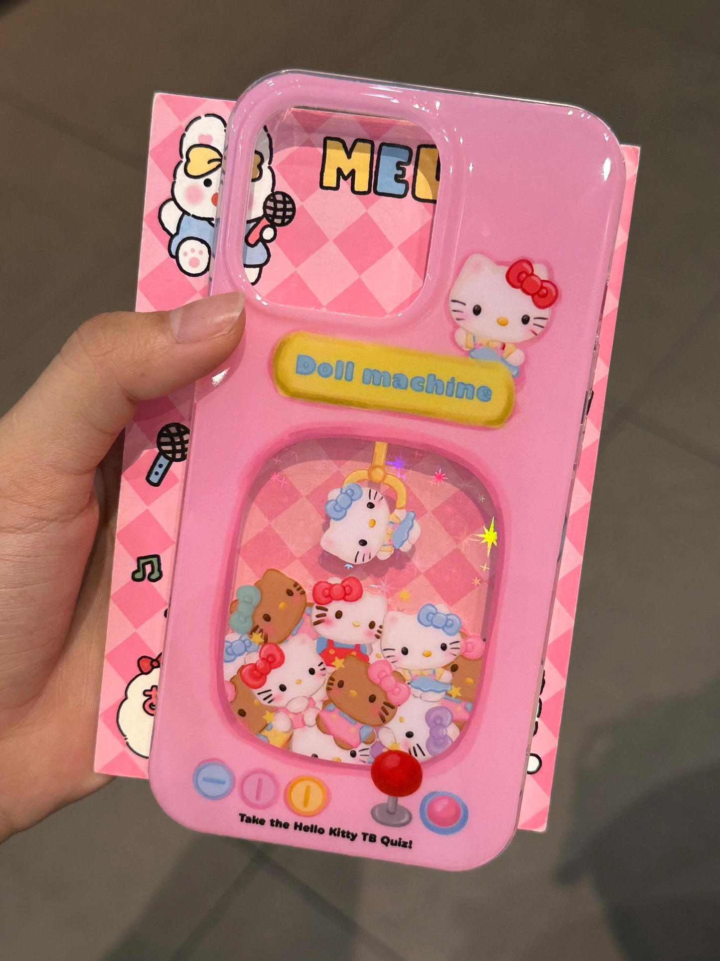 Hellokitty Pink Glittering Crane Machine Cute Kawaii Phone Case #0233