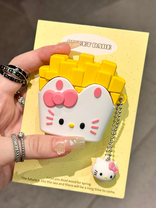 Hellokitty French Fries Shape Silicone Cute Kawaii AirPods Case #0235